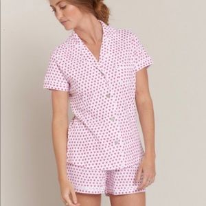 Roller Rabbit Pink Hearts PJ Polo Set (XS)